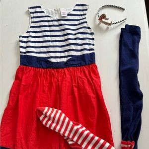 Gymboree dress, headband, tights size 10